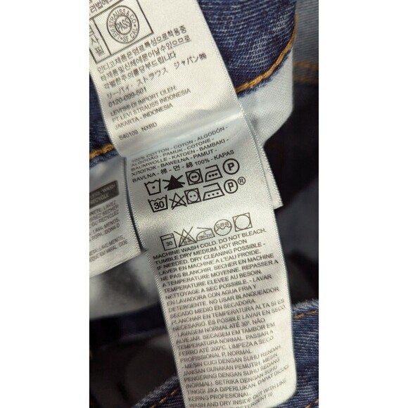 Levis Men Jeans 36x26 505 Straight Regular Fit Medium Wash Denim Zip Fly - Picture 9 of 14